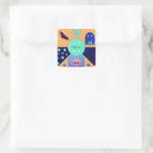 Sticker Carré Mystical Elements with a Thank You Message (Sac)