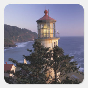 Sticker Carré NA, États-Unis, Oregon, Phare de Heceta Head,