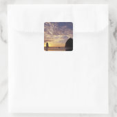 Sticker Carré NA, USA, Oregon, Côte de l'Oregon, Canon Beach ave (Sac)