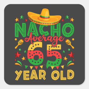 Sticker Carré Nacho Moyenne 65 Ans Cinco de Mayo