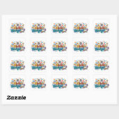 Sticker Carré Nacho Navigator – Le Capitaine Croquant de l'Avent (Feuille)