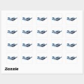 Sticker Carré Nage astronaute (Feuille)