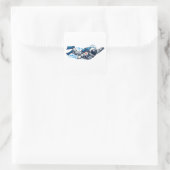 Sticker Carré Nage astronaute (Sac)