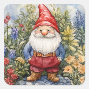 Sticker Carré Nain de jardin