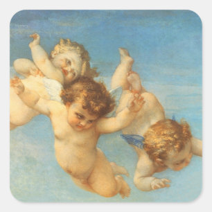 Sticker Carré Naissance de Vénus, détail des Anges par Alexandre