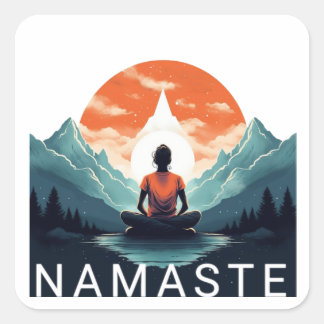 STICKER CARRÉ NAMASTE