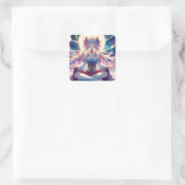 Sticker Carré Namaste Anime Girl Meditating (Sac)