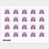 Sticker Carré Namaste USA Patriotic Rainbow (Feuille)