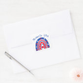Sticker Carré Namaste USA Patriotic Rainbow (Enveloppe)