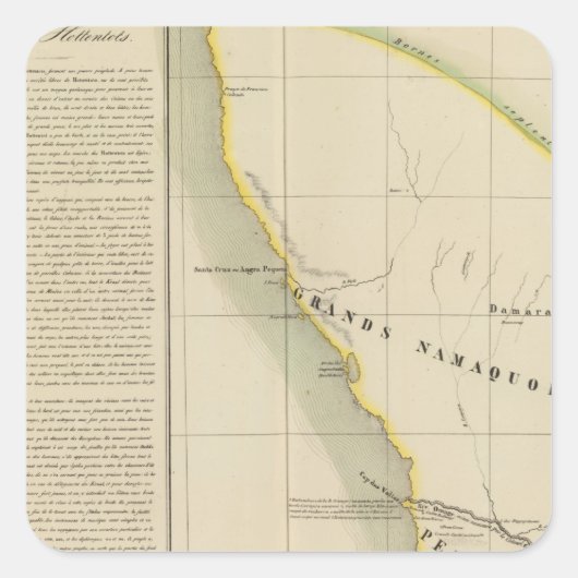 Sticker Carré Namibie, Afrique du Sud 50 (Devant)