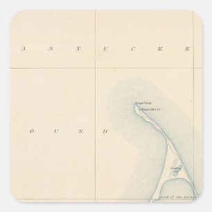 Sticker Carré Nantucket, Massachusetts