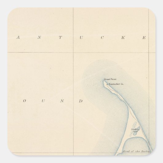 Sticker Carré Nantucket, Massachusetts (Devant)