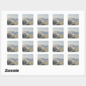 Sticker Carré Naples, 19e siècle; aquarelle; (Feuille)