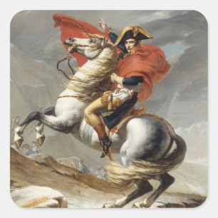 Sticker Carré Napoléon franchissant les Alpes - Jacques-Louis Da
