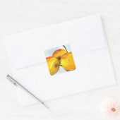 Sticker Carré Nashi poires jaune aquarelle fruit (Enveloppe)