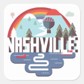Sticker Carré Nashville En Design (Devant)