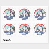 Sticker Carré Nashville En Design (Feuille)