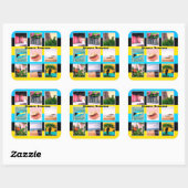 Sticker Carré Nassau, Bahamas (Feuille)