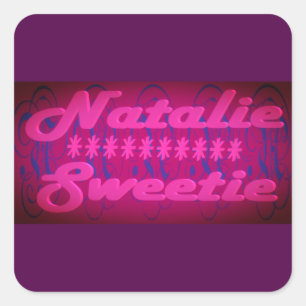 Sticker Carré Natalie Sweetie conception violet profond