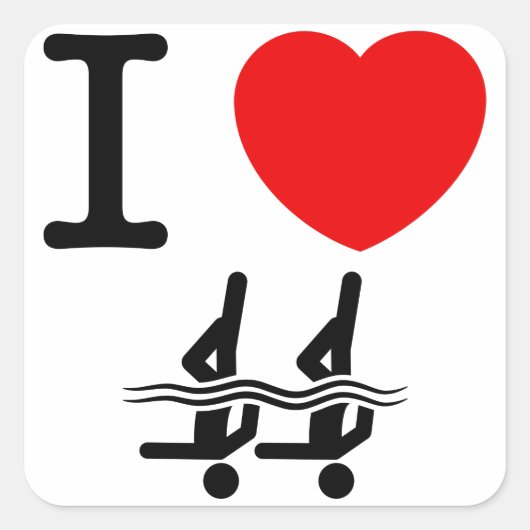 Sticker Carré Natation synchronisée (Devant)