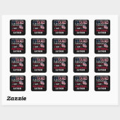 Sticker Carré National Anthem - Usa Flag Design (Feuille)