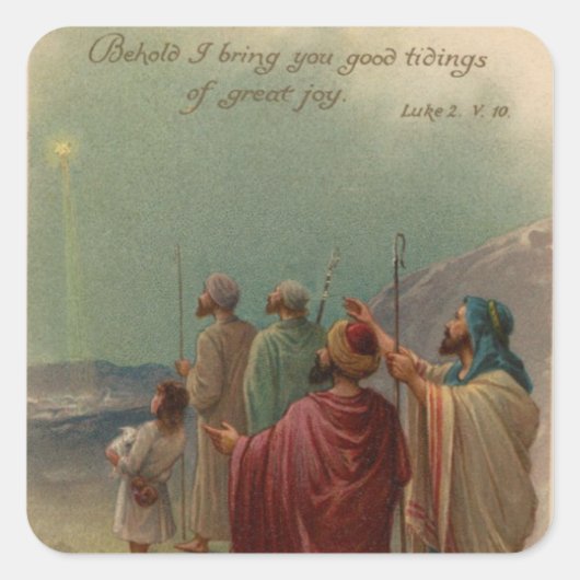 Sticker Carré Nativité Noël (Devant)