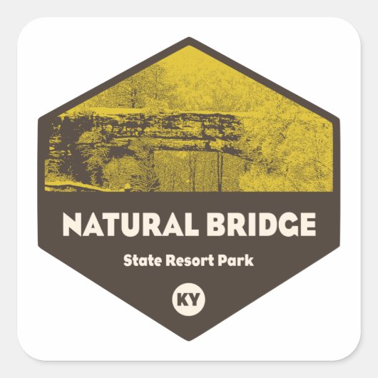Sticker Carré Natural Bridge State Resort Park Kentucky (Devant)
