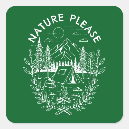 Sticker Carré Nature (Devant)