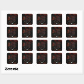 Sticker Carré Nature Amour Moderne (Feuille)
