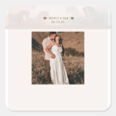 Sticker Carré Nature Hors Mariage Ajouter Photo Custom (Devant)