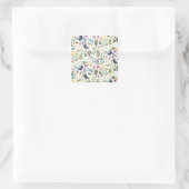 Sticker Carré Nature-Inspired Botanical Pattern Decorative Throw (Sac)