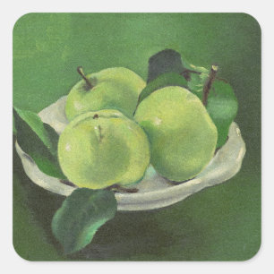 Sticker Carré Nature morte aux pommes par Mikulas Galanda