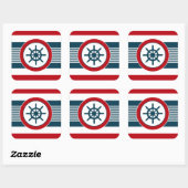 Sticker Carré Nautical design (Feuille)