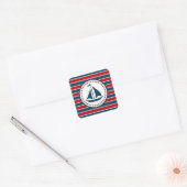 Sticker Carré Nautical design (Enveloppe)