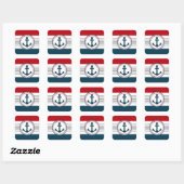Sticker Carré Nautical design (Feuille)