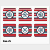 Sticker Carré Nautical design (Feuille)