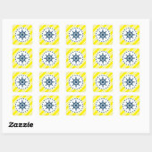 Sticker Carré Nautical design (Feuille)
