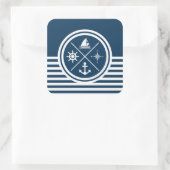 Sticker Carré Nautical themed design (Sac)