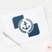 Sticker Carré Nautical themed design (Enveloppe)