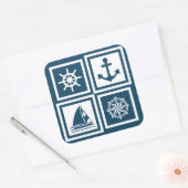 Sticker Carré Nautical themed design (Enveloppe)