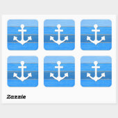 Sticker Carré Nautical themed design (Feuille)