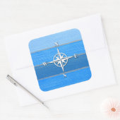 Sticker Carré Nautical themed design (Enveloppe)