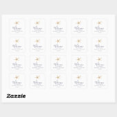 Sticker Carré Nautique moderne | Accueil Mariage Starfish (Feuille)
