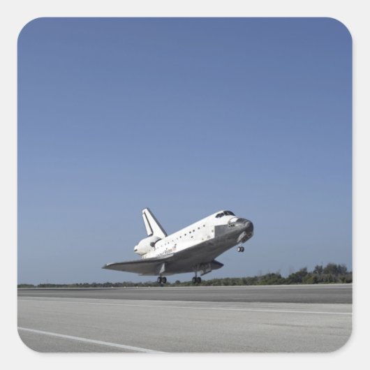 Sticker Carré Navette spatiale Atlantis approchant de la piste 3 (Devant)