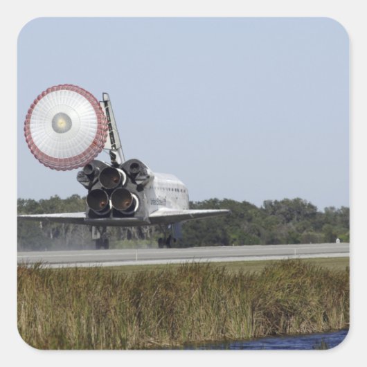 Sticker Carré navette spatiale Atlantis dévoile son traîneau 3 (Devant)