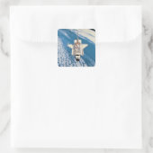 Sticker Carré Navette spatiale en Orbit (Sac)