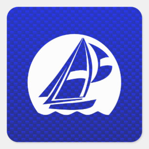 Sticker Carré Navigation bleue