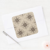 Sticker Carré Navigation Compass (Enveloppe)