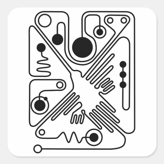 Sticker Carré Nazca Hummingbird (Devant)