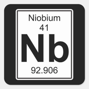 Sticker Carré Nb - Niobium